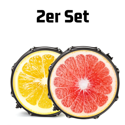 Bassdrumfell-Aufkleber mit Citrus-Design (2er-Set)