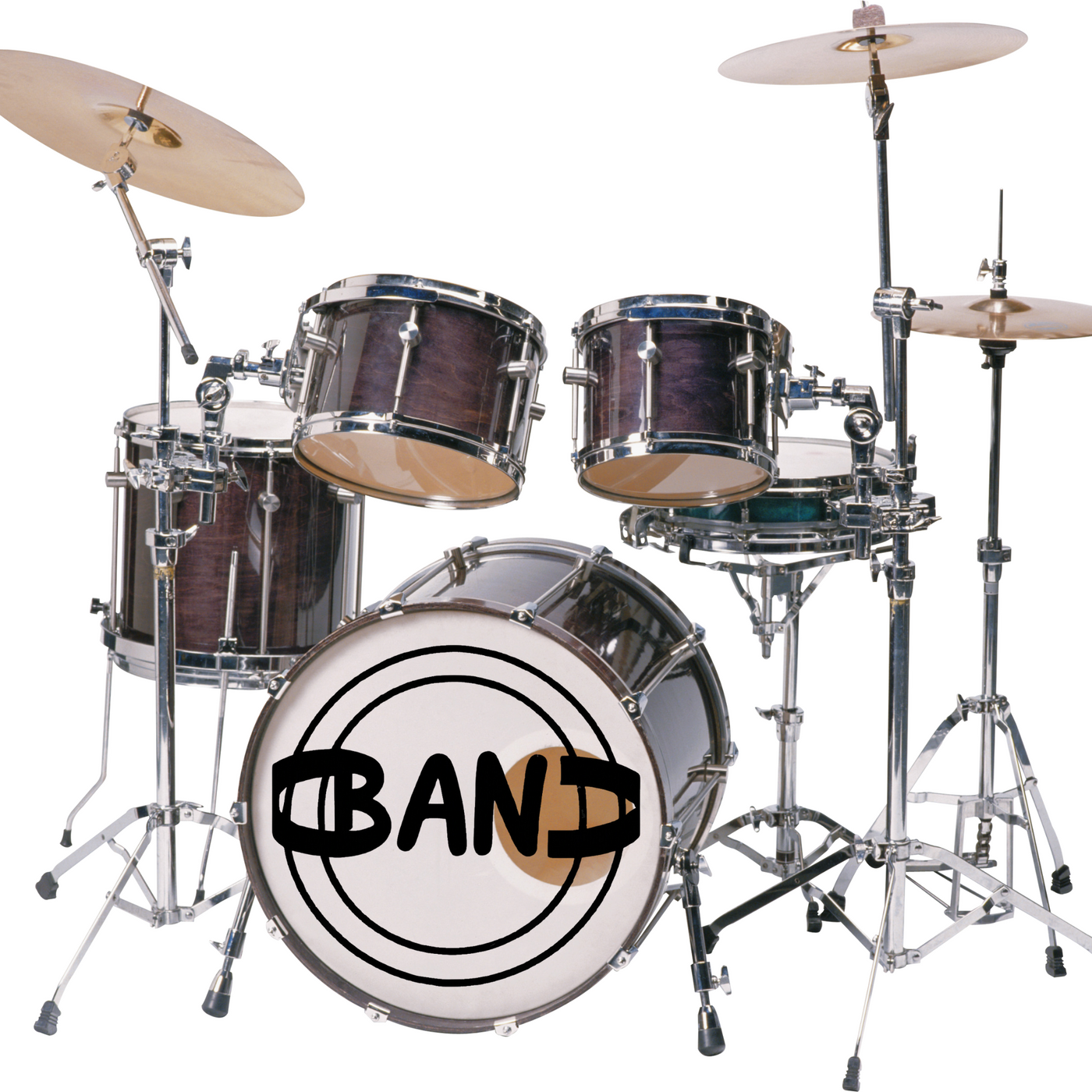 Personalisiertes Textlogo Aufkleber-Set: Ideal für Musiker, Drum-Kit Customization