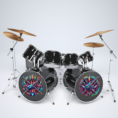 Personalisiertes Textlogo Aufkleber-Set: Ideal für Musiker, Drum-Kit Customization