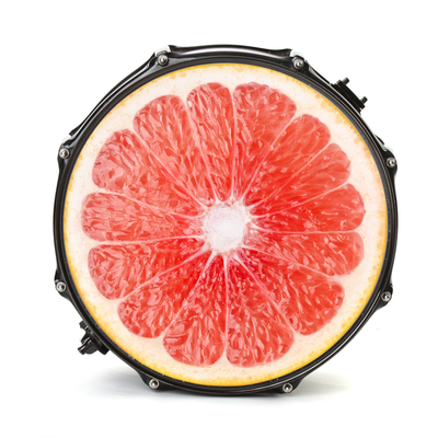 Bassdrumfell-Aufkleber mit Citrus-Design (2er-Set)