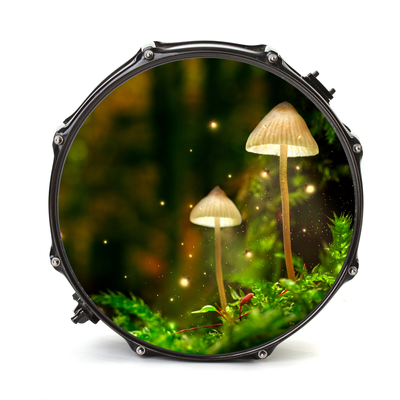 Bassdrumfell-Aufkleber mit Mushroom-Design