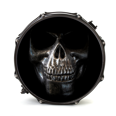 Bassdrumfell-Aufkleber mit Skull-Design