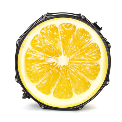 Bassdrumfell-Aufkleber mit Citrus-Design (2er-Set)